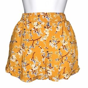 LF One Way High Rise Floral Flowy Shorts